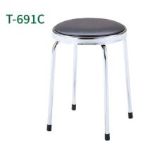 Ｔ－６９１C　座面回転　丸スツール　スタッキング　張地選択