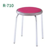 Ｒー７１０　ビニールレザー座面張（４色より選択）　　丸スツール　塗装脚