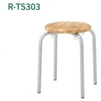 Ｒ－ＴＳ３０３　座面ゴム集成材　　丸スツール　塗装脚